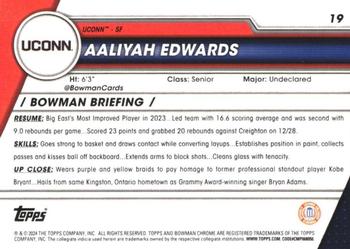 2023-24 Bowman University Chrome - X-Fractor #19 Aaliyah Edwards Back