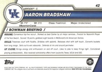 2023-24 Bowman University Chrome - X-Fractor #42 Aaron Bradshaw Back