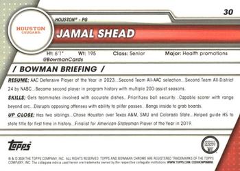 2023-24 Bowman University Chrome - Purple Shimmer Refractor #30 Jamal Shead Back
