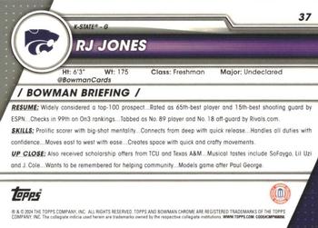 2023-24 Bowman University Chrome - Purple Shimmer Refractor #37 RJ Jones Back