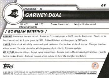 2023-24 Bowman University Chrome - Purple Shimmer Refractor #69 Garwey Dual Back