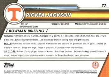 2023-24 Bowman University Chrome - Purple Shimmer Refractor #77 Rickea Jackson Back