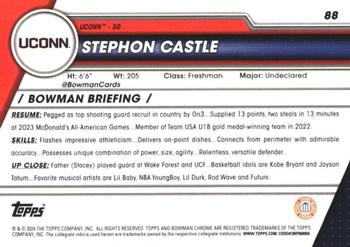 2023-24 Bowman University Chrome - Purple Shimmer Refractor #88 Stephon Castle Back