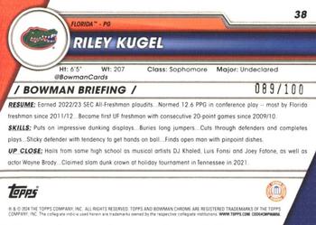 2023-24 Bowman University Chrome - RayWave Refractor #38 Riley Kugel Back
