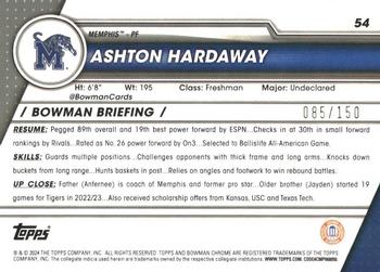 2023-24 Bowman University Chrome - Fuchsia Mini-Diamond Refractor #54 Ashton Hardaway Back