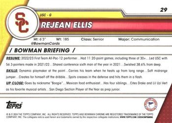 2023-24 Bowman University Chrome - Pink Refractor #29 Rejean Ellis Back