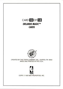 1994-95 Stadium Club - Super Teams Master Photos: Orlando Magic #10 Brian Shaw Back