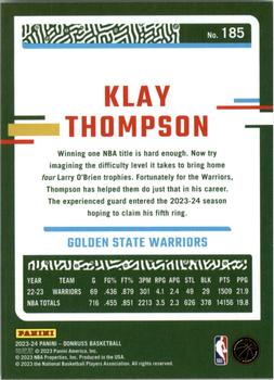 2023-24 Donruss - Silver Press Proof #185 Klay Thompson Back
