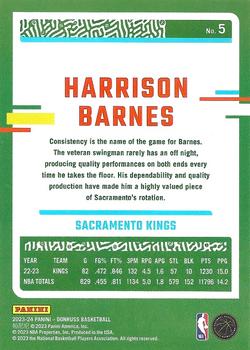 2023-24 Donruss - Green Laser Holo #5 Harrison Barnes Back