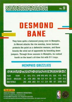 2023-24 Donruss - Green Laser Holo #9 Desmond Bane Back