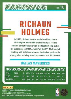 2023-24 Donruss - Green Laser Holo #10 Richaun Holmes Back