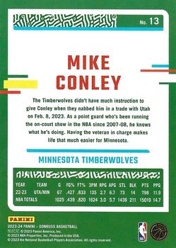 2023-24 Donruss - Green Laser Holo #13 Mike Conley Back