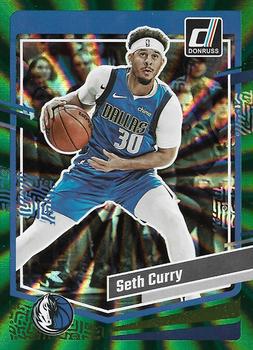 2023-24 Donruss - Green Laser Holo #23 Seth Curry Front