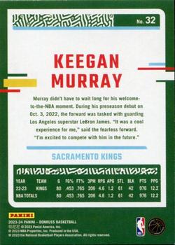 2023-24 Donruss - Green Laser Holo #32 Keegan Murray Back