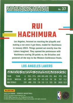 2023-24 Donruss - Green Laser Holo #37 Rui Hachimura Back