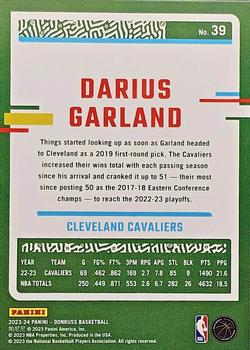 2023-24 Donruss - Green Laser Holo #39 Darius Garland Back