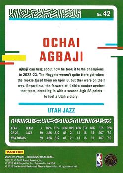 2023-24 Donruss - Green Laser Holo #42 Ochai Agbaji Back