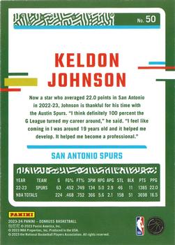 2023-24 Donruss - Green Laser Holo #50 Keldon Johnson Back
