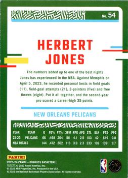 2023-24 Donruss - Green Laser Holo #54 Herbert Jones Back