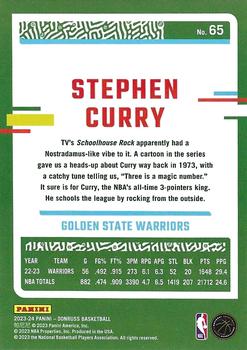2023-24 Donruss - Green Laser Holo #65 Stephen Curry Back