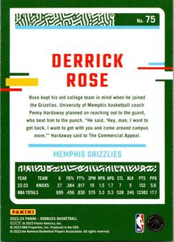 2023-24 Donruss - Green Laser Holo #75 Derrick Rose Back