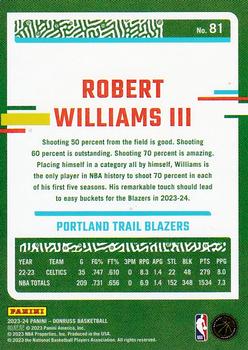 2023-24 Donruss - Green Laser Holo #81 Robert Williams III Back
