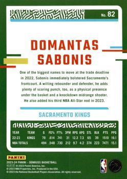 2023-24 Donruss - Green Laser Holo #82 Domantas Sabonis Back