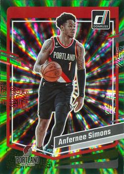 2023-24 Donruss - Green Laser Holo #97 Anfernee Simons Front