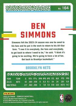 2023-24 Donruss - Green Laser Holo #164 Ben Simmons Back