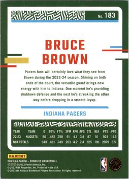 2023-24 Donruss - Green Laser Holo #183 Bruce Brown Back