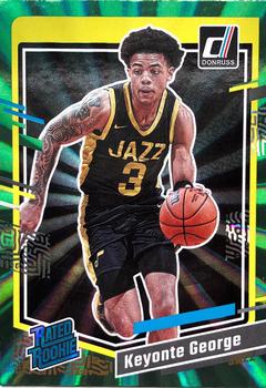 2023-24 Donruss - Green Laser Holo #244 Keyonte George Front