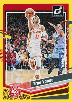 2023-24 Donruss - Yellow Flood #15 Trae Young Front