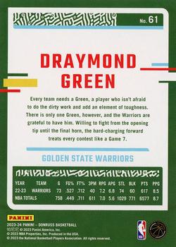 2023-24 Donruss - Yellow Flood #61 Draymond Green Back