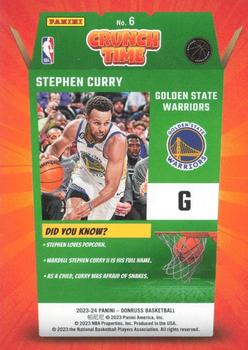 2023-24 Donruss - Crunch Time #6 Stephen Curry Back