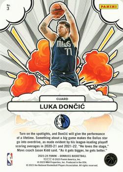 2023-24 Donruss - Bomb Squad #3 Luka Doncic Back