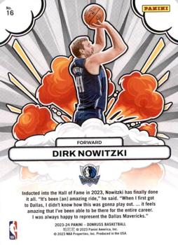 2023-24 Donruss - Bomb Squad #16 Dirk Nowitzki Back