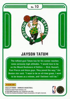 2023-24 Donruss - Complete Players #10 Jayson Tatum Back