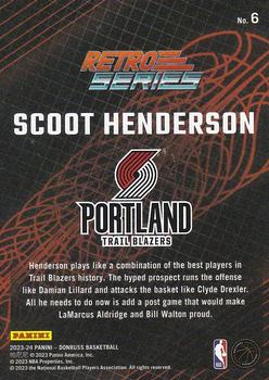 2023-24 Donruss - Retro Series #6 Scoot Henderson Back