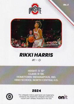 2023-24 ONIT Athlete Ohio State Lady Buckeyes #2 Rikki Harris Back