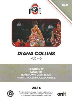 2023-24 ONIT Athlete Ohio State Lady Buckeyes #11 Diana Collins Back