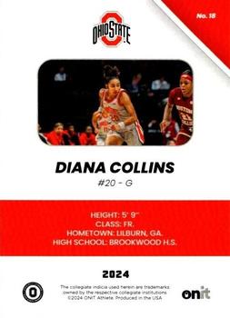 2023-24 ONIT Athlete Ohio State Lady Buckeyes #18 Diana Collins Back