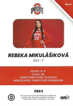 2023-24 ONIT Athlete Ohio State Lady Buckeyes #21 Rebeka Mikulasokova Back
