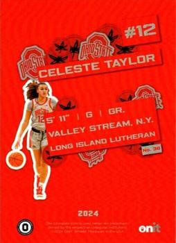 2023-24 ONIT Athlete Ohio State Lady Buckeyes #38 Celeste Taylor Back