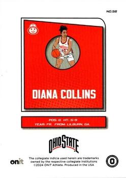 2023-24 ONIT Athlete Ohio State Lady Buckeyes #58 Diana Collins Back