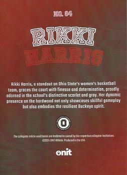 2023-24 ONIT Athlete Ohio State Lady Buckeyes #64 Rikki Harris Back