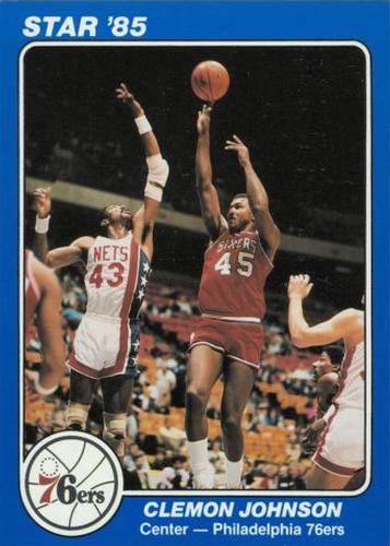 1985 Star Super Teams Philadelphia 76ers #4 Clemon Johnson Front