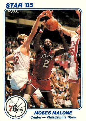 1985 Star Super Teams Philadelphia 76ers #6 Moses Malone Front