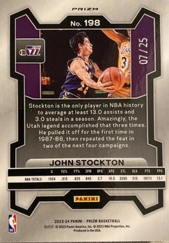 2023-24 Panini Prizm - Prizms Mojo #198 John Stockton Back