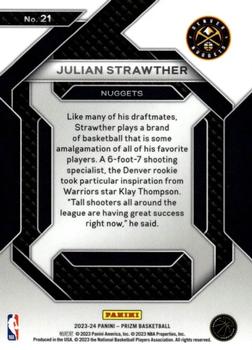 2023-24 Panini Prizm - Emergent #21 Julian Strawther Back