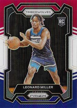 2023-24 Panini Prizm - Prizms Red White and Blue #155 Leonard Miller Front